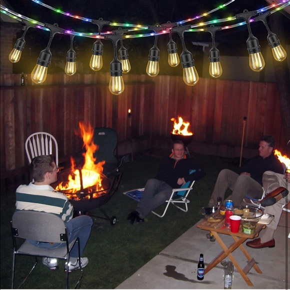 New Solar Outdoor Lights, RGB+2700K Waterproof Dimmable Shatterproof S14 Bulbs - Picture 3 of 10